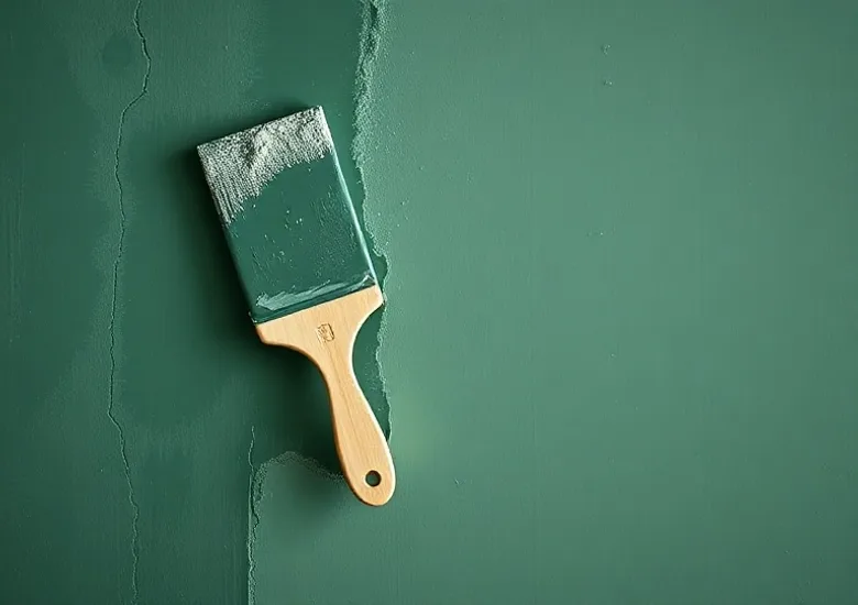 Ponçage et rebouchage des fissures avant mise en peinture